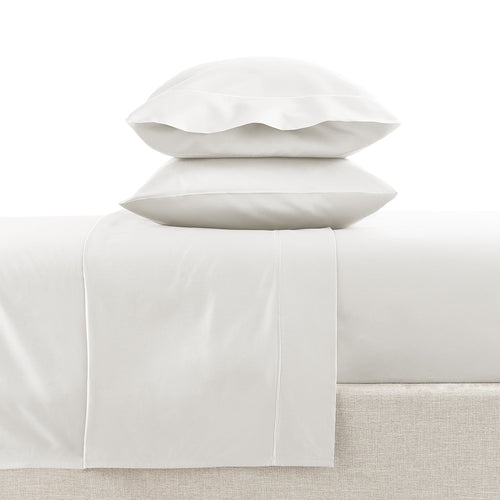 4-Piece 600 Thread Count White Egyptian Cotton Adult Bed Sheet Set, King - Deep Pocket - Image 2