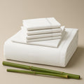 Sacred Thread Rayon Derived from Bamboo Sheets Queen Size, 18'' Deep Pocket Cooling Sheets for Hot Sleepers, 6 PC Cooling Sheets (Queen Size